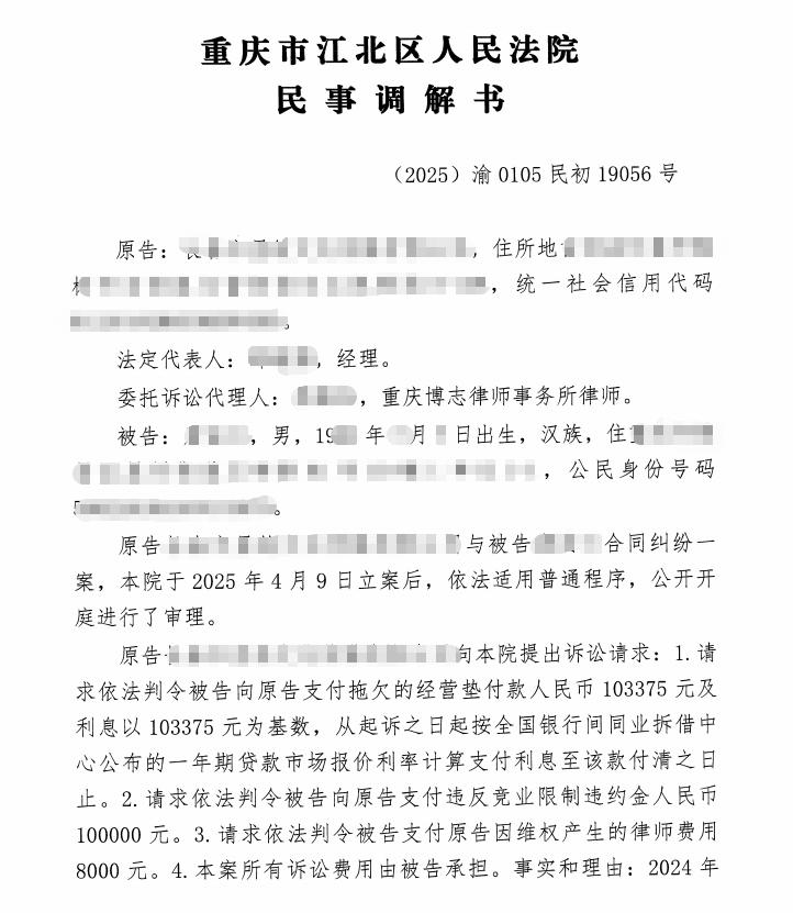 传媒行业合作经营及竞业限制合同纠纷调解案例
